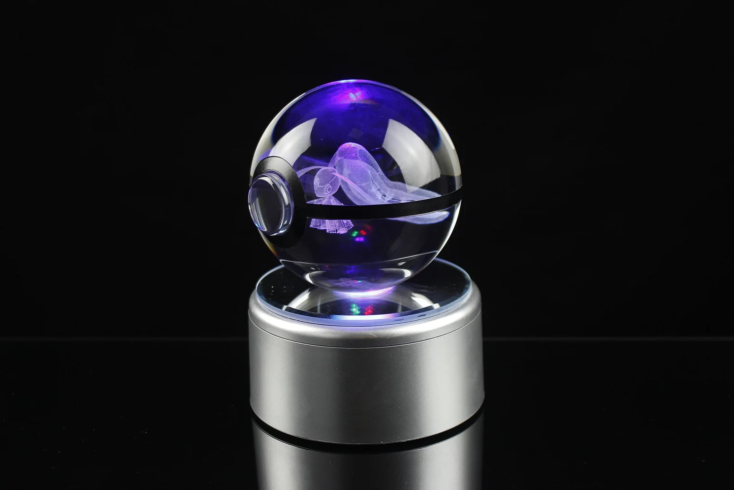 Mawile Large Crystal Pokeball 3D Laser Engraving