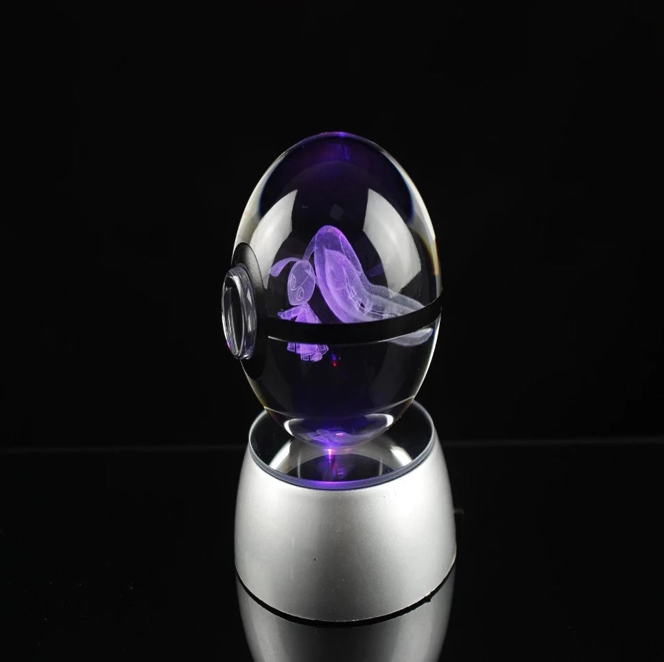 Mawile Large Crystal Pokeball 3D Laser Engraving