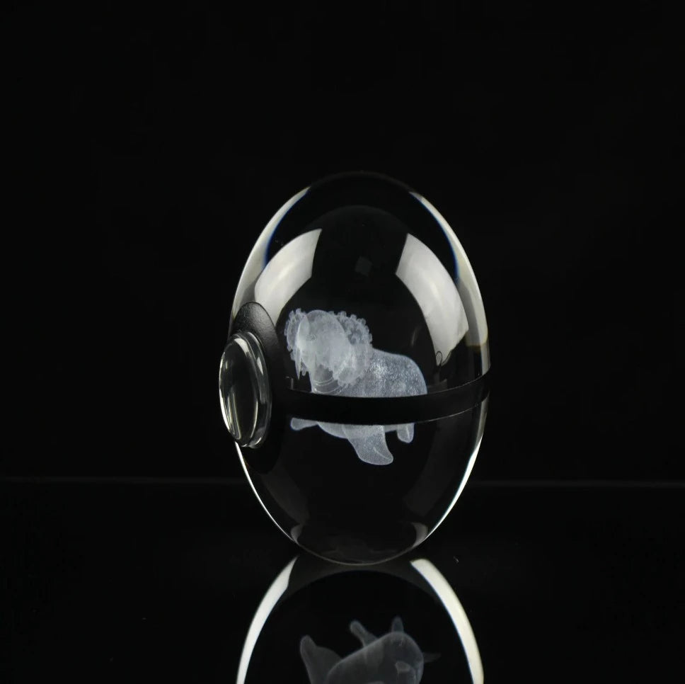 Walrein Large Crystal Pokeball 3D Laser Engraving