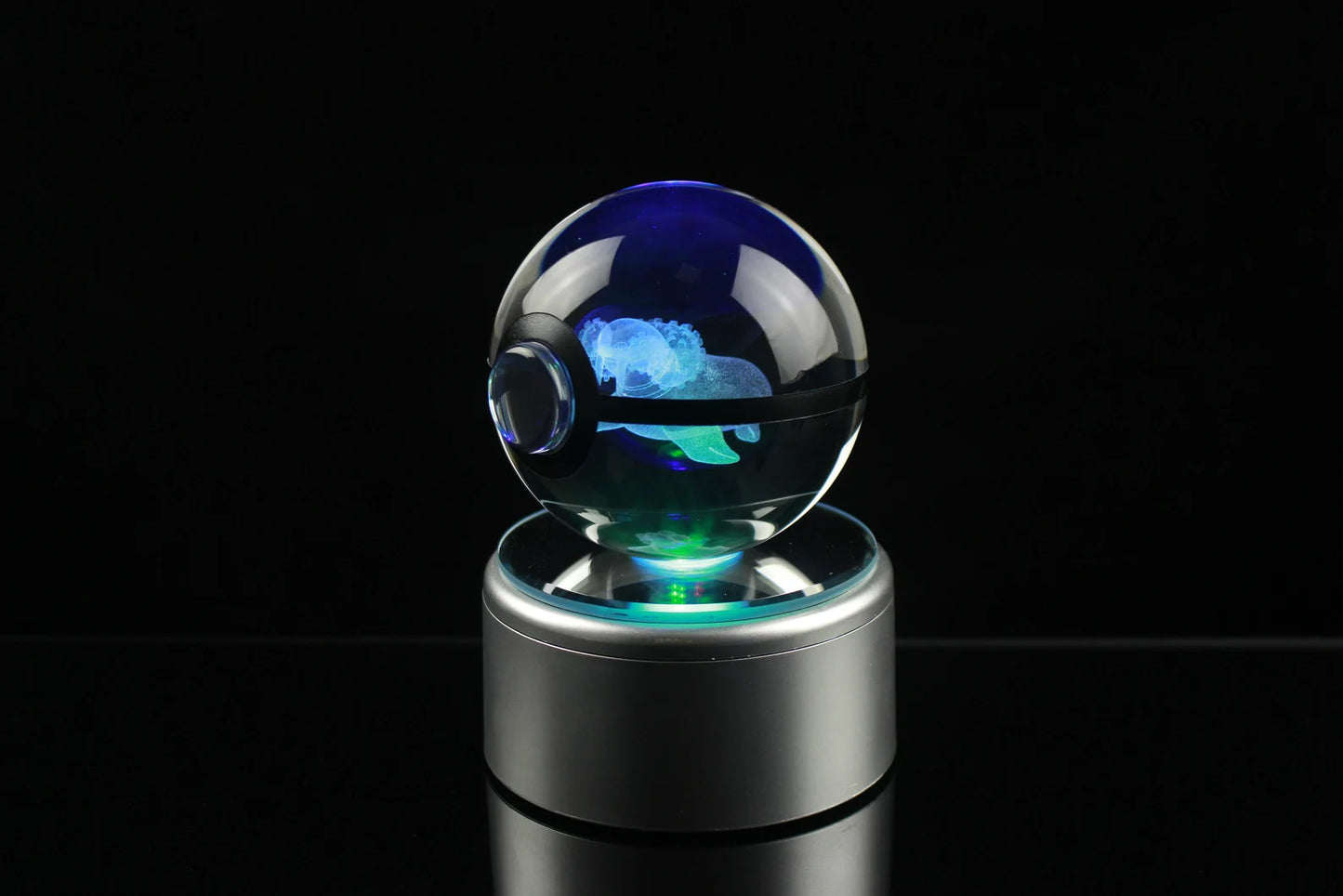 Walrein Large Crystal Pokeball 3D Laser Engraving