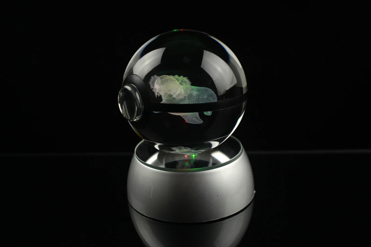 Walrein Large Crystal Pokeball 3D Laser Engraving