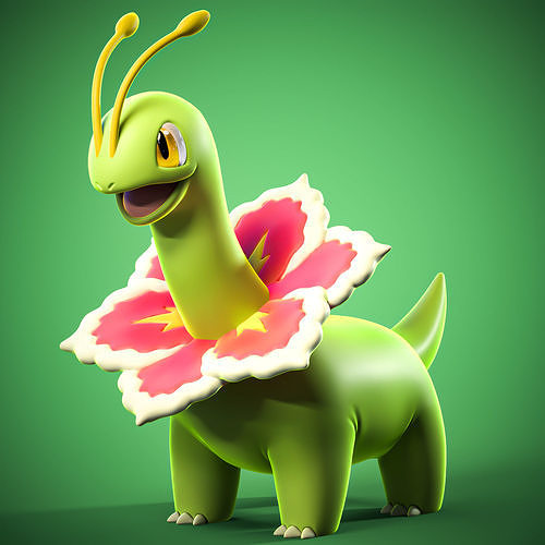 Meganium Large Crystal Pokeball 3D Laser Engraving